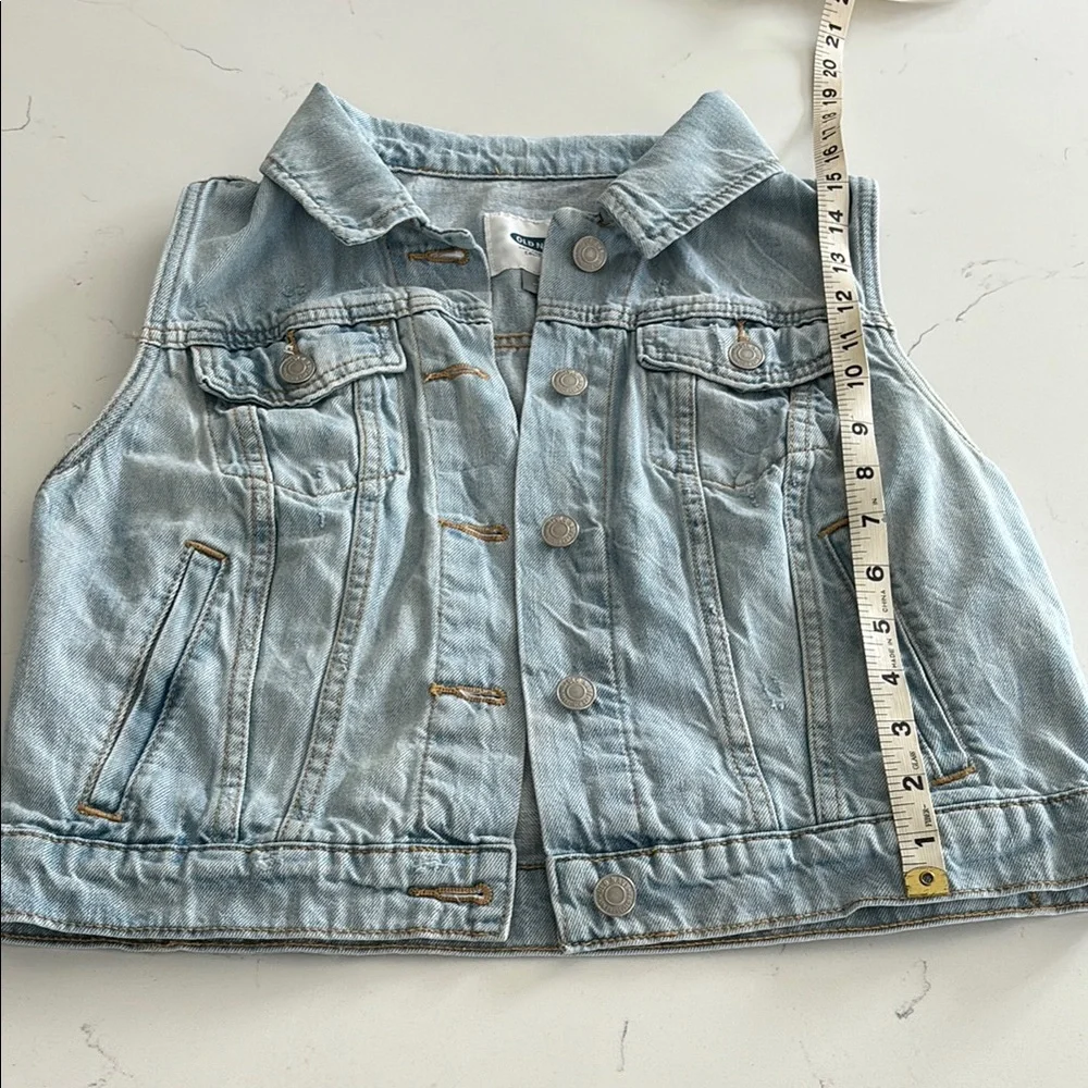 Old Navy Kids Denim Vest - Light Blue - Girls M
